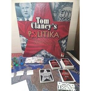 Vintage Tom Clancy Politika Board Game 1997 Russia USSR  EUC Gamenight Complete